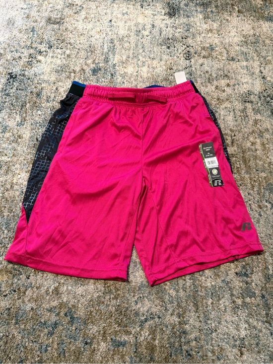 Russell Athletic Other - Russell Athletic Hot Pink Shorts with Black Patterned Panels